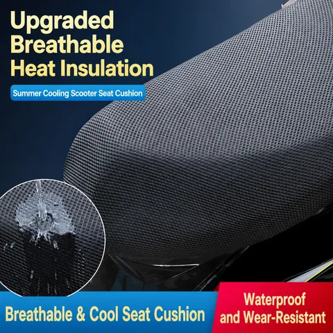 Universal Electric Vehicle Seat Cover Sunscreen Waterproof Heat Insulation Breathable Motorcycle Cushion Mesh Cover