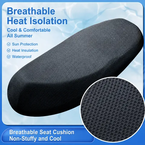 Universal Electric Vehicle Seat Cover Sunscreen Waterproof Heat Insulation Breathable Motorcycle Cushion Mesh Cover