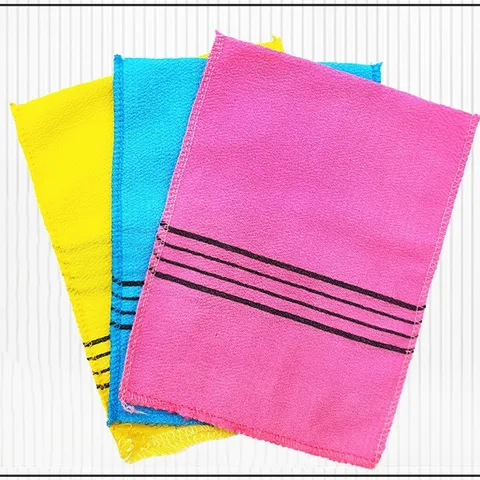 Serviette de Bain Exfoliante de Style Coréen Coton Polyester Chiffon de Gommage Sauna Gant de Toilette Corps pour Salle de Bain