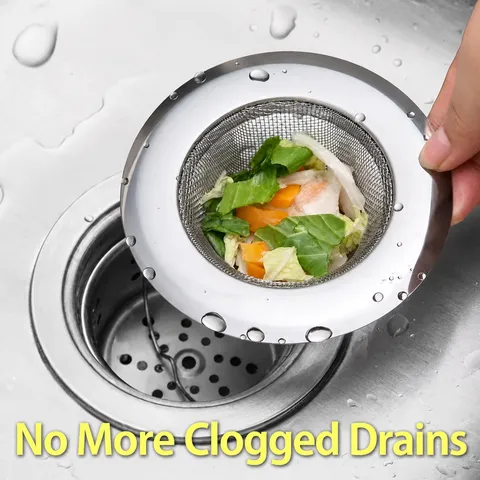 Stainless Steel Kitchen Sink Filter Mesh Basket Anti-Clogging Drain Strainer For Vegetable Basin Washbasin Home Kitchen Tool