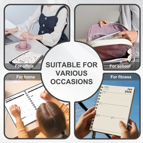 Planificateur Hebdomadaire et Mensuel 2027 Carnet à Spirale A5 Journal Quotidien Minimaliste Fournitures de Bureau et École