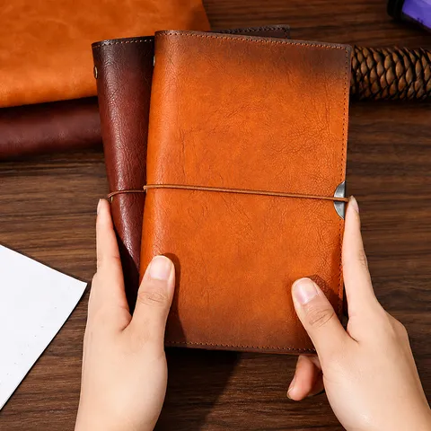 Retro Faux Leather Loose Leaf Notebook Journal Diary Business Office Planner Book