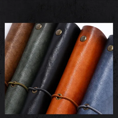 Retro Faux Leather Loose Leaf Notebook Journal Diary Business Office Planner Book