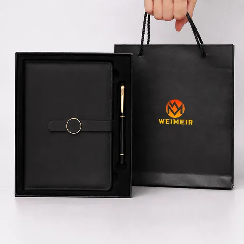 Executive PU Leather Notebook Gift Box with Metal Pen Set for Office Meeting Diary Business Journal Corporate Gift