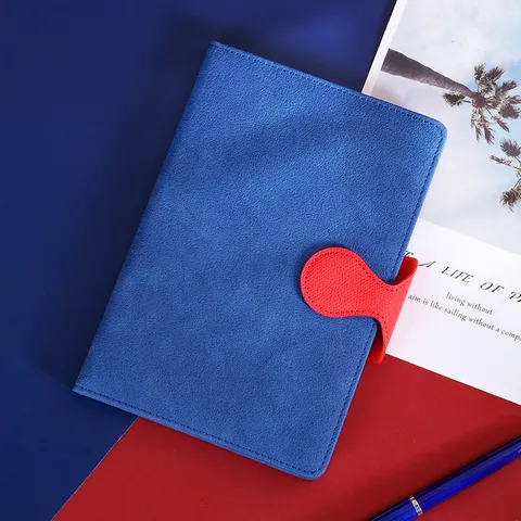 Minimalist PU Leather Notebook Journal Diary With Magnetic Buckle Hardcover Office School Daily Writing Notepad Gift Box Set