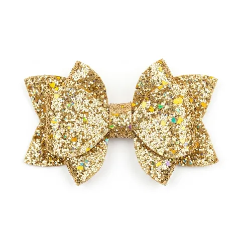 DIY Fashion Glitter Leather Bowknot Cup Straw Hairband Accessories Sparkling Bow Hair Bows DIY Decor Jewelry
