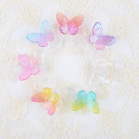 Copertura per Cannucce a Farfalla Sfumata Colorata Creativa in Silicone Tappo Antipolvere per Accessori di Tazze