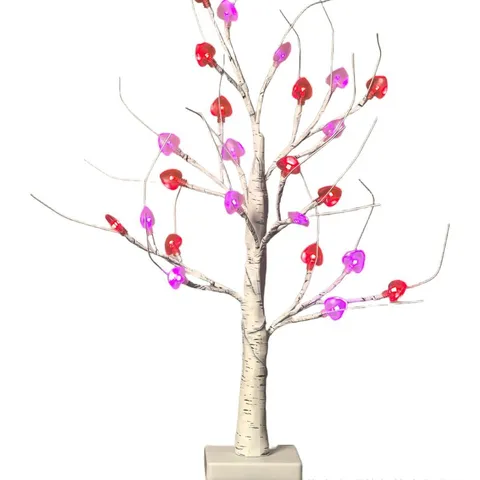 Valentinstag LED Birkenbaum Licht Romantische Liebe Herz Dekorative Warme Lampe Für Raumdekor Party Festival Atmosphäre
