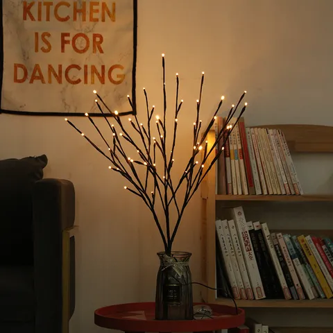 LED Simulierter Zweig Lichterkette Warmer Ton Heim Dekor Schlafzimmer Party Feiertag Dekorative Lichter PVC Material Lampe