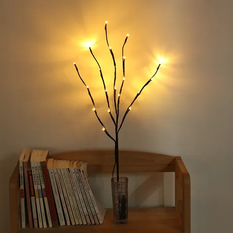 LED Simulierter Zweig Lichterkette Warmer Ton Heim Dekor Schlafzimmer Party Feiertag Dekorative Lichter PVC Material Lampe