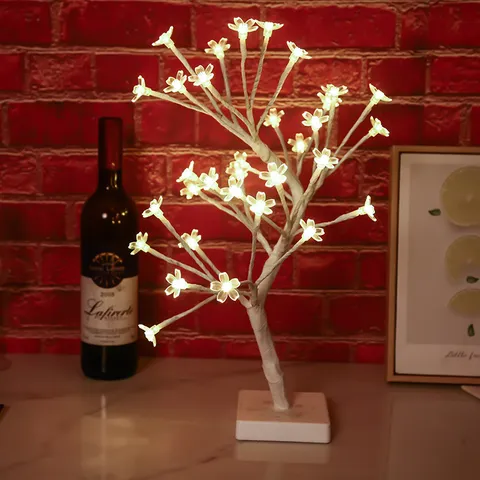 Feiertag LED Simulationsbaum Licht USB Batterie Betrieben Dekorative Licht Blumenform Nachtlicht Für Schlafzimmer Zuhause Party