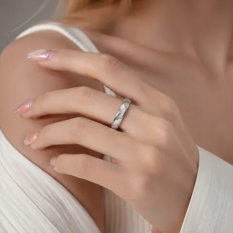 Minimalist Stainless Steel Rotating Ring For Women Men Wheat Ear Leaf Carved Commuting Couple Band Ring Jewelry Gift