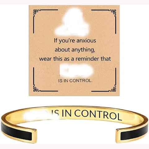 Minimalist Stainless Steel Open Cuff Bracelet For Women Men Motivational Engraved Inspirational Quote Metal Bangle