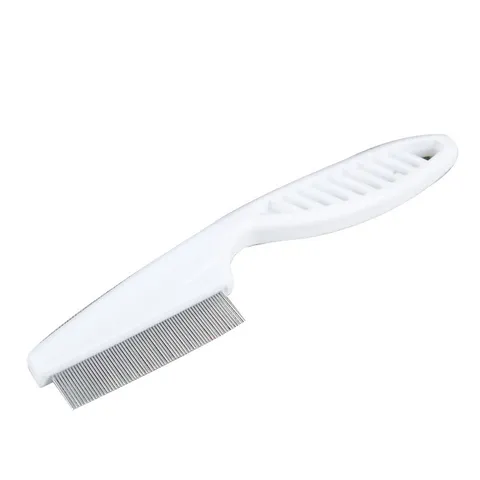 Stainless Steel Flea Comb For Dogs Cats Pet Hair Grooming Brush Dense Teeth Plastic Handle Pet Cleaning Tool