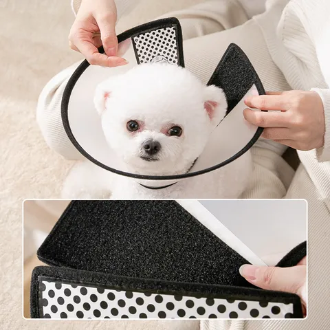 Pet Recovery Collar Transparent Anti-Bite Protective Cone For Cats And Dogs Adjustable Soft Edge Pet Medical Shield