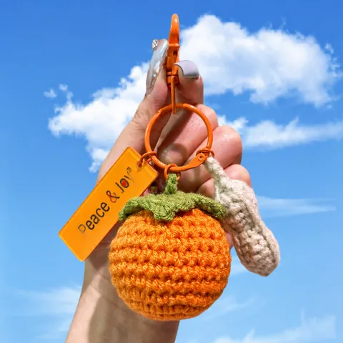 Süß Handgemacht Plüsch Häkeln Frucht Schlüsselanhänger Taschenanhänger Cartoon Schlüsselring Geschenk