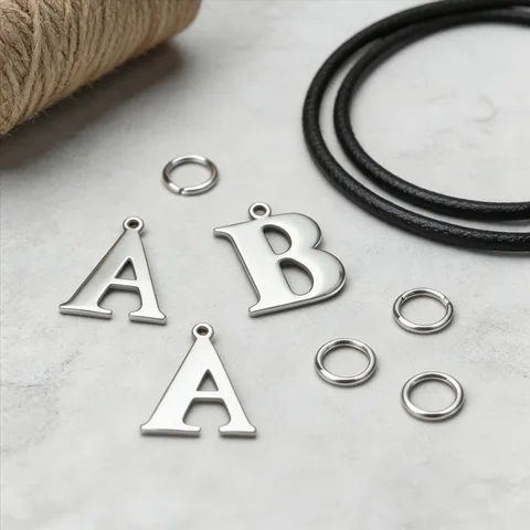 Edelstahl Buchstabe Anhänger Initiale Charms Spiegelpoliert Alphabet DIY Halskette Armband Schmuckherstellung Zubehör