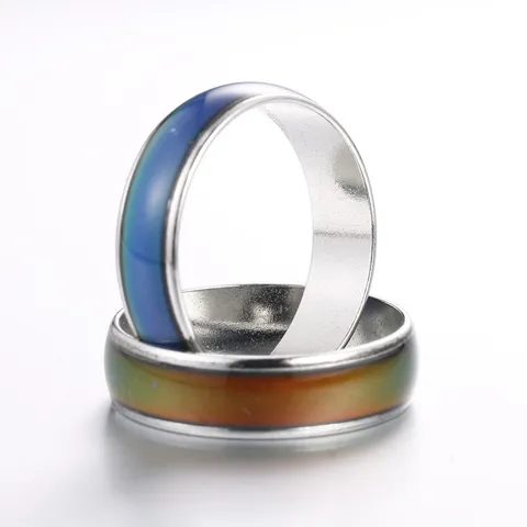 Mode Kreativ Stimmung Temperatur Farbwechsel Ring Legierung Geometrisch Fingerring Schmuck Für Damen
