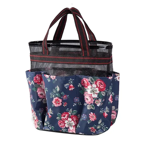 Borsa da Toeletta Impermeabile Portatile Grande Capacità Viaggio Cosmetico Conservazione Borsa A Mano Con Design In Rete Traspirante Per Donna