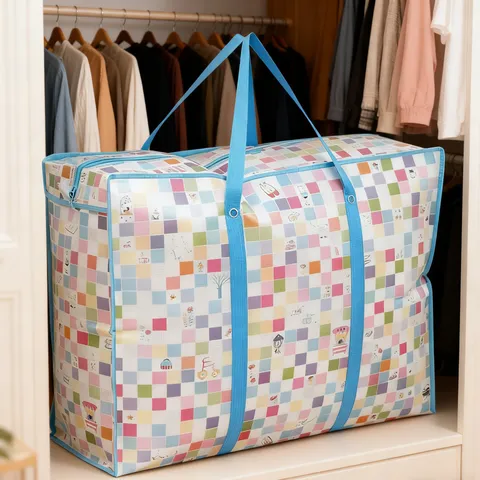 Grande Borsa per Piumino in Tessuto Non Tessuto Spesso Impermeabile Pieghevole Armadio Organizzatore Vestiti