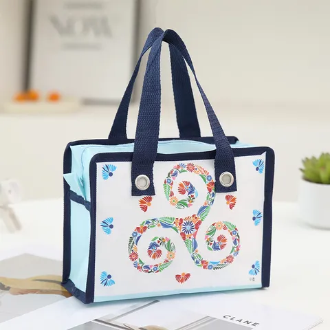 Borsa da toeletta impermeabile in tessuto non tessuto laminato Borsa per trucco con cerniera portatile Borsa per cosmetici da viaggio