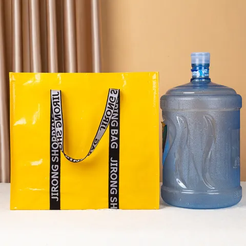 Bolsa de compras tejida laminada impermeable Gran capacidad Bolso Tote Portátil Viaje Comestibles Bolso de mano para mujeres Uso diario