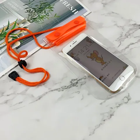 Transparent Waterproof Phone Pouch Large Touch Screen Dry Bag Underwater Case With Lanyard For Beach Swimming