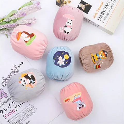 Manicotti in Peluche Caldi Invernali per Bambini Simpatici Animali Cartoon Stampa Copri-maniche Antivegetativi Cotone Uso Quotidiano
