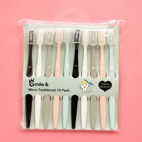 Macaron Adult Toothbrush Set Soft Bristle Portable Toothbrushes Daily Oral Care Dental Hygiene Tools