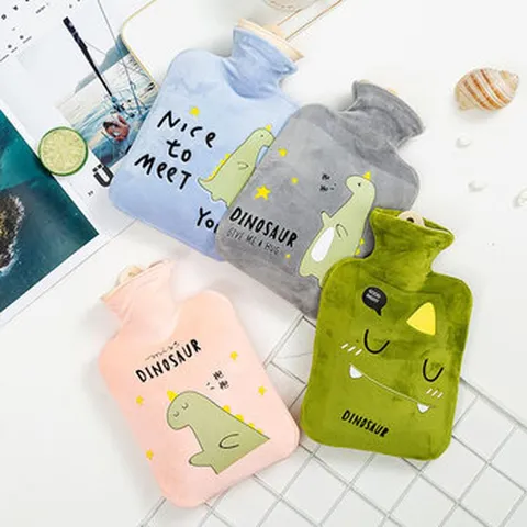 Borsa dell'Acqua Calda in Gomma Ispessita Antideflagrante Borsa per Scalda Mani con Copertura in Peluche Forniture Invernali