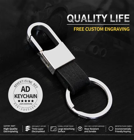 Llavero de Coche de Metal para Hombre Llavero de Cuero Creativo Bolsa de Equipaje de Negocios Pequeño Regalo Accesorios de Anillo de Llave