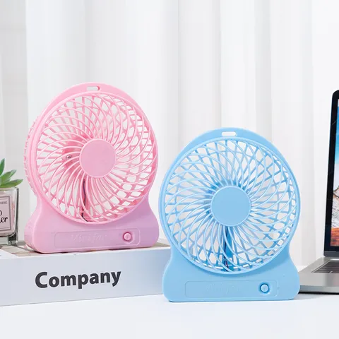 Ventilatore da Scrivania USB Portatile Ricaricabile Comodino Silenzioso Mini Ventilatore da Tavolo Ventilatore di Raffreddamento Elettrico in Plastica Per Ufficio Casa