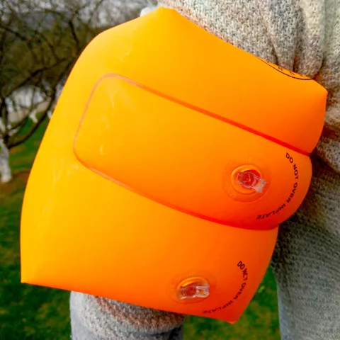 Braccioli da Nuoto Gonfiabili PVC Doppio Airbag Maniche d'Acqua Ispessite Cilindri Galleggianti Per Adulti E Bambini