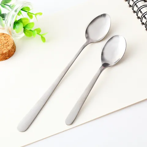 304 Stainless Steel Long Handle Mixing Spoon Hollow Tea Spoon Creative Cutlery Tableware For Kitchen Dining