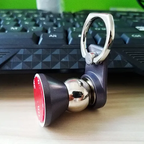 Universal Car Phone Holder Metal Magnetic Mount 360 Degree Rotation Mobile Phone Stand With Ring Holder Car Accessories