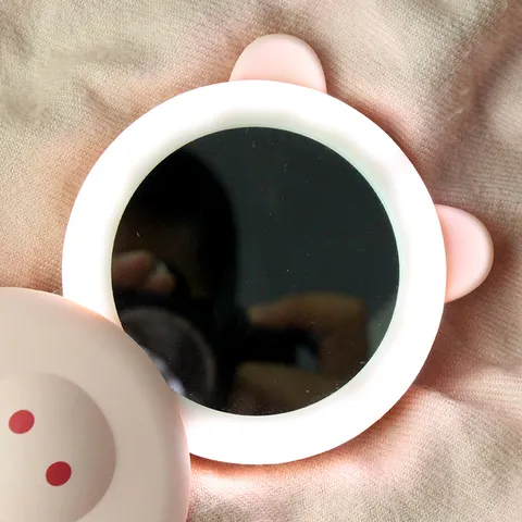 Scaldamani USB per Animali di Cartoni Animati Specchio per Trucco Luminoso LED Multifunzionale Regalo Invernale