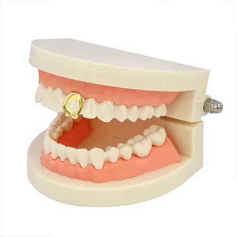 Hip Hop Grillz Κοσμήματα Δοντιών Επιχρυσωμένα Ασηmi Στέμμα Ρόδι Κούφια Καρδιά Καπάκια Δοντιών Αξεσουάρ Μόδας Πάρτι Halloween