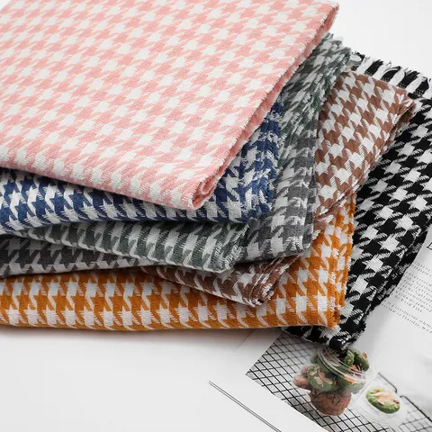 Women's Winter Warm Imitation Cashmere Scarf Classic Houndstooth Pattern Tassel Long Shawl Soft Cozy Daily Wear
