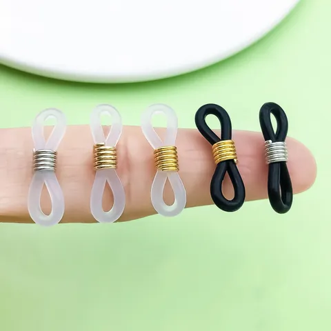 Poignées de Lunettes en Silicone Antidérapantes Connecteurs de Chaîne de Lunettes Accessoires de Bijoux DIY