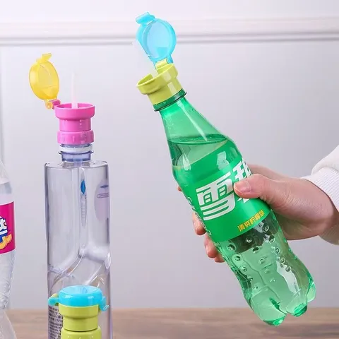 Kids Water Bottle Straw Cover Anti Choking Silicone Straw Conversion Cap Portable Drinking Bottle Lid