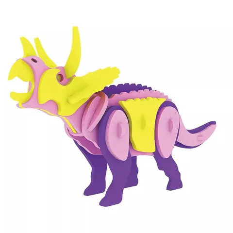 3D Dinosaur Puzzle DIY Assembly Model EVA Foam Toy Educational Brain Creative Gift For Kids
