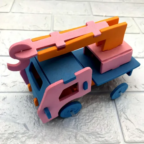 Παιδιά DIY EVA αφρός μοντέλο αυτοκινήτου 3D παζλ χειροποίητο εκπαιδευτικό παιχνίδι παιδιά δημιουργική συναρμολόγηση όχημα πακέτο υλικών