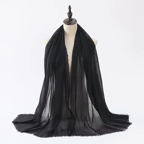 Women's Solid Color Lightweight Scarf Versatile Elegant Polyester Scarf Shawl Fashion Long Soft Scarf For Autumn Winter Daily Wear