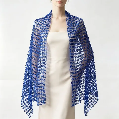Women Sequined Tassel Shawl Evening Party Wedding Wrap Glitter Mesh Scarf Long Stole For Banquet Dress Accessories