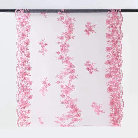 French Vintage Lace Floral Headscarf Women Lightweight Sheer Embroidered Scarf Versatile Multipurpose Shawl Head Wrap