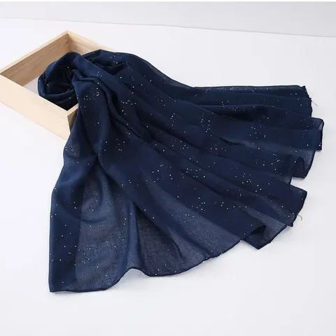 Women Lightweight Sequin Scarf Polyester Glitter Starry Shimmer Long Shawl Versatile Head Wrap Fashion Scarf
