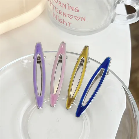 Moderna Metalika Klypsa Mallion Geometrike Kene Duckbill Clip Gynaikes Chike Plaiño Hairpin Glyka Kathimerina Accessories Mallion