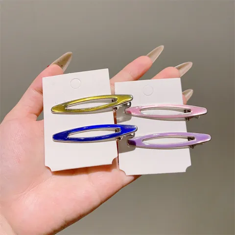 Moderna Metalika Klypsa Mallion Geometrike Kene Duckbill Clip Gynaikes Chike Plaiño Hairpin Glyka Kathimerina Accessories Mallion