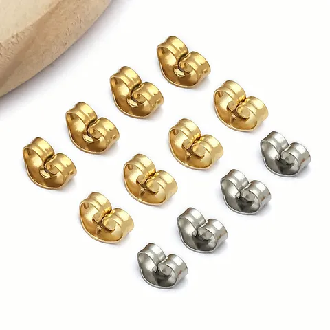 Edelstahl Schmetterling Ohrstecker-Rücken Kleine Ohr-Muttern Ohrring Befunde Schmuckherstellung Komponenten Gold Stahl Farbe