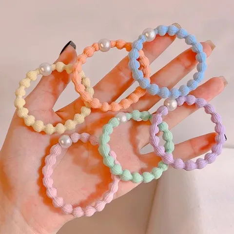 Γυναικείο Λαστιχάκι Μαλλιών Ελαστικά Scrunchies Χαριτωμένα Σχοινιά Μαλλιών από Τεχνητό Μαργαριτάρι Γλυκός Κάτοχος Αλογοουράς Καθημερινά Αξεσουάρ Μαλλιών Πολύχρωμο